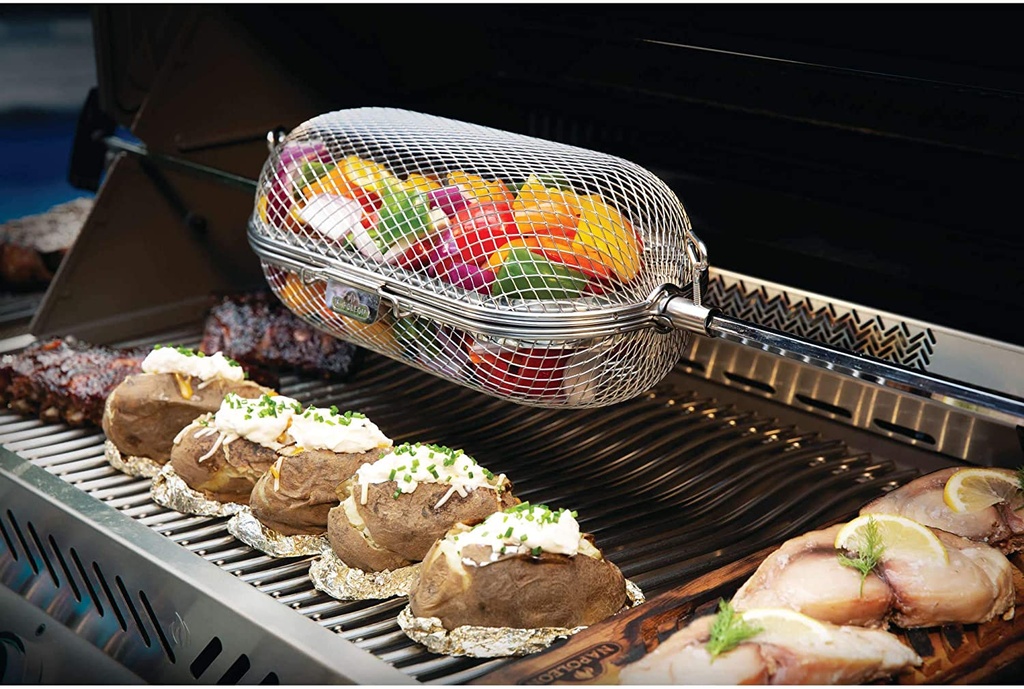 rvs mand voor draaispit