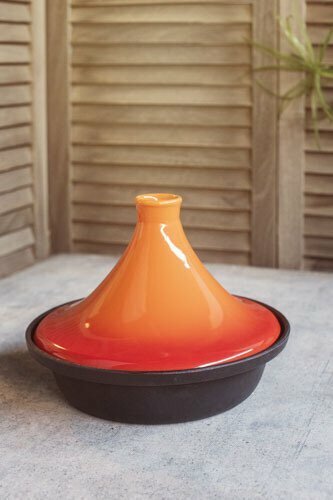 tajine zwart-oranje dia 25cm