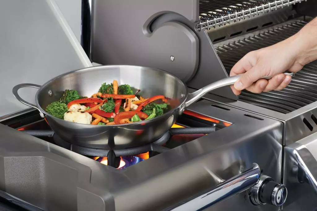 rvs wok 30.5cm met steel