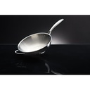 rvs wok 30.5cm met steel