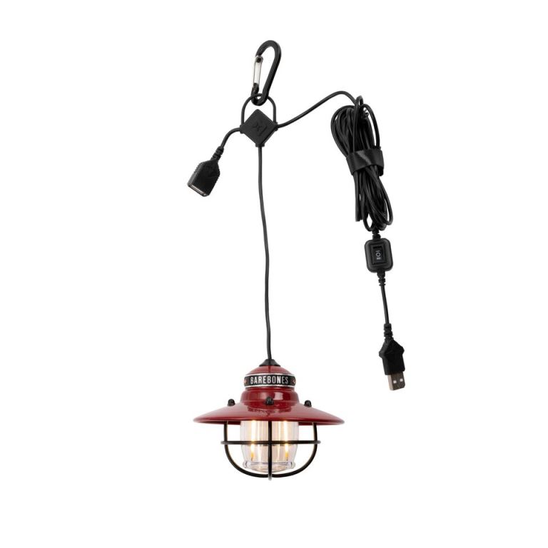 edison pendant light red usb
