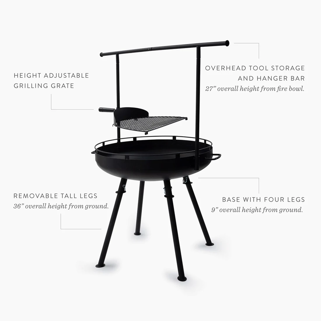 cowboy fire pit grill system 30