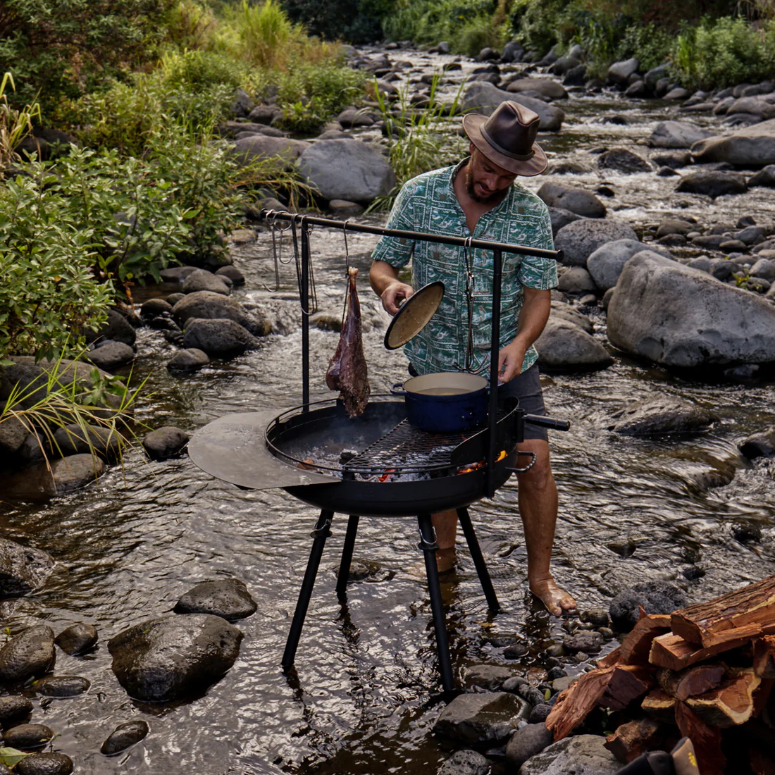 cowboy fire pit grill system 30