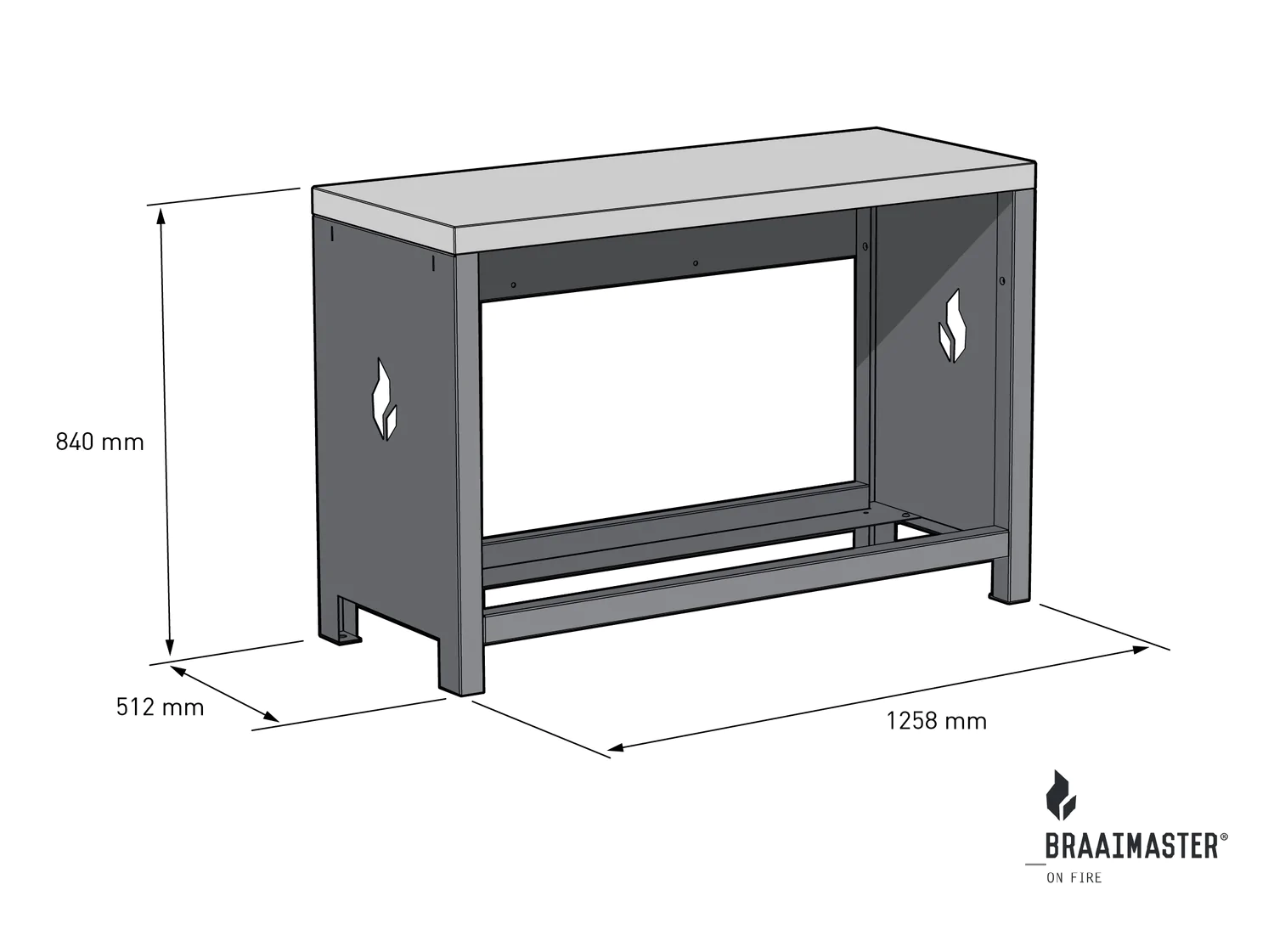 zijtafel duo black-keramiek antraciet