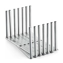 rvs spareribhouder, verstelbaar