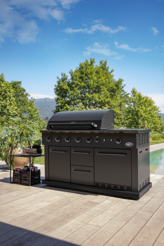 luciano nero gas buitenkeuken incl. koelkast