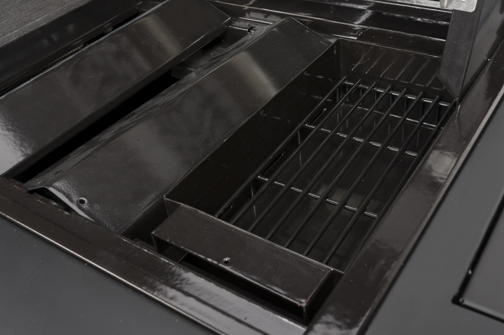 ibrido top gas/houtskool inbouwbarbecue