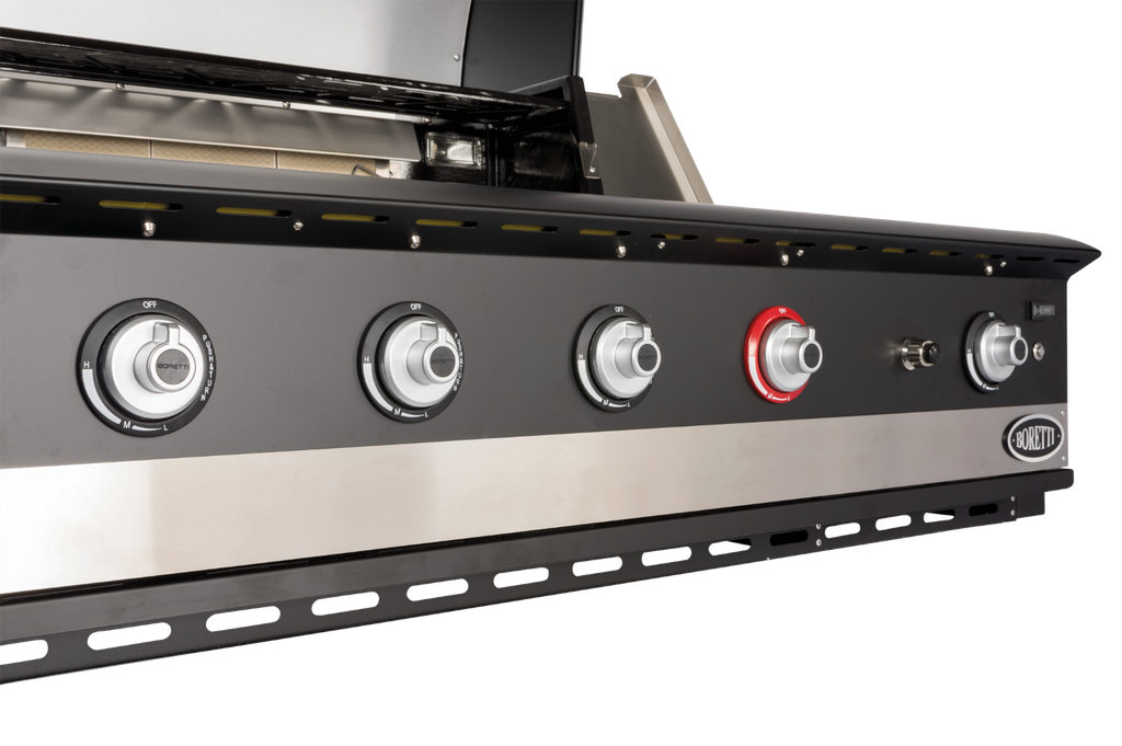 ibrido top gas/houtskool inbouwbarbecue