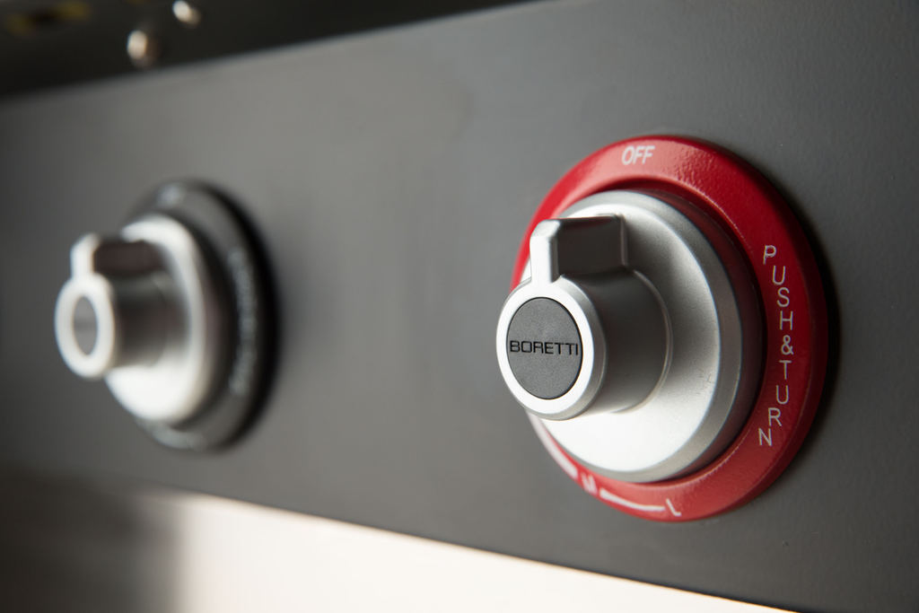 ibrido top gas/houtskool inbouwbarbecue