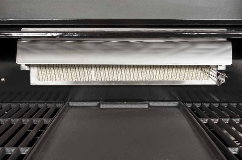 ibrido top gas/houtskool inbouwbarbecue