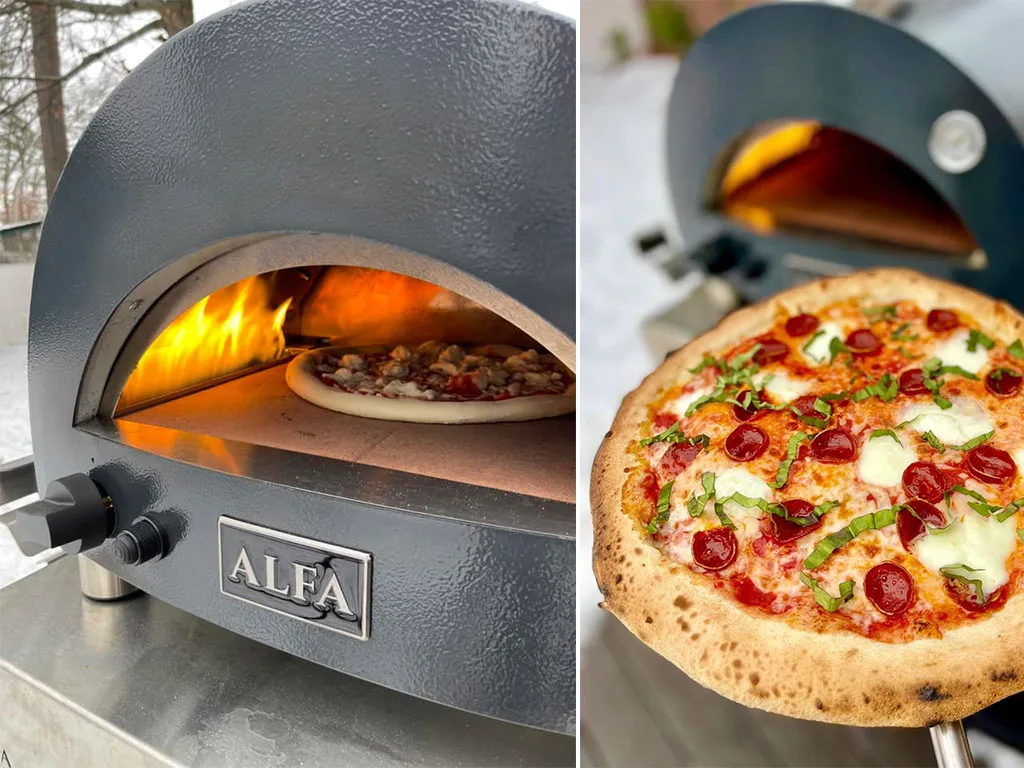 forno moderno 2 pizze hybride-grijs