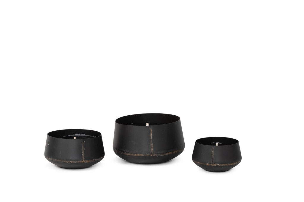 outdoor candle black galvanized  ø26 x 16 