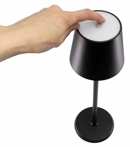 feline tafellamp dimbaar zwart rond 11 x 38.5