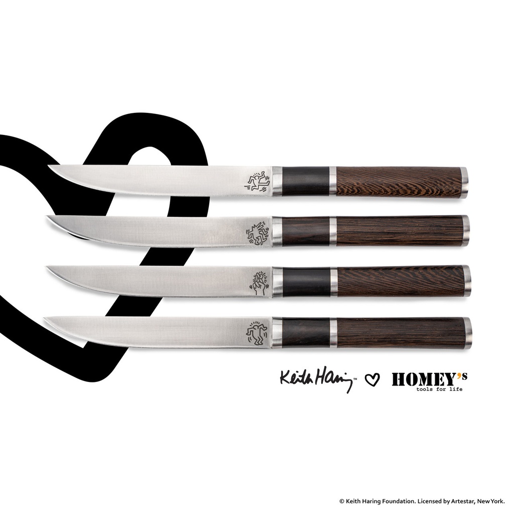 keith haring steakmessenset 4-delig