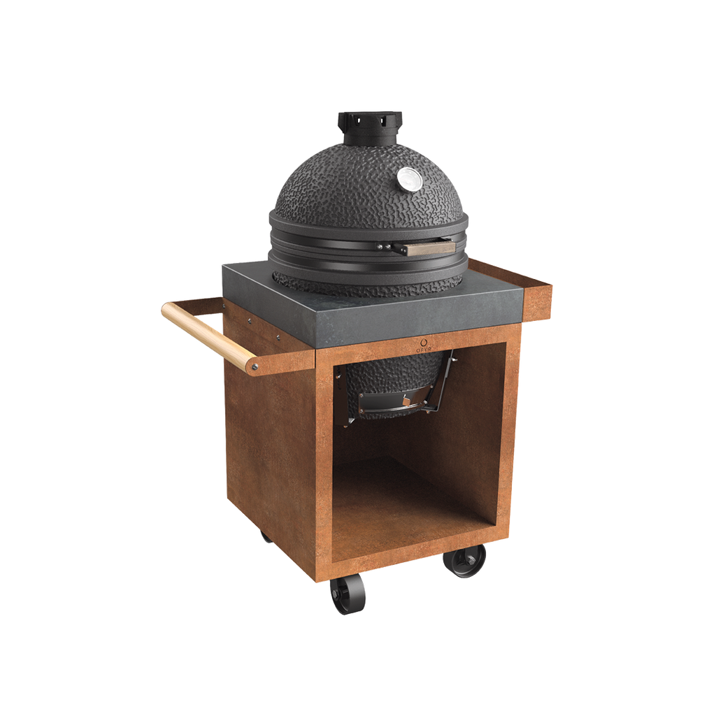 kamado table corten 65 pro concrete tb