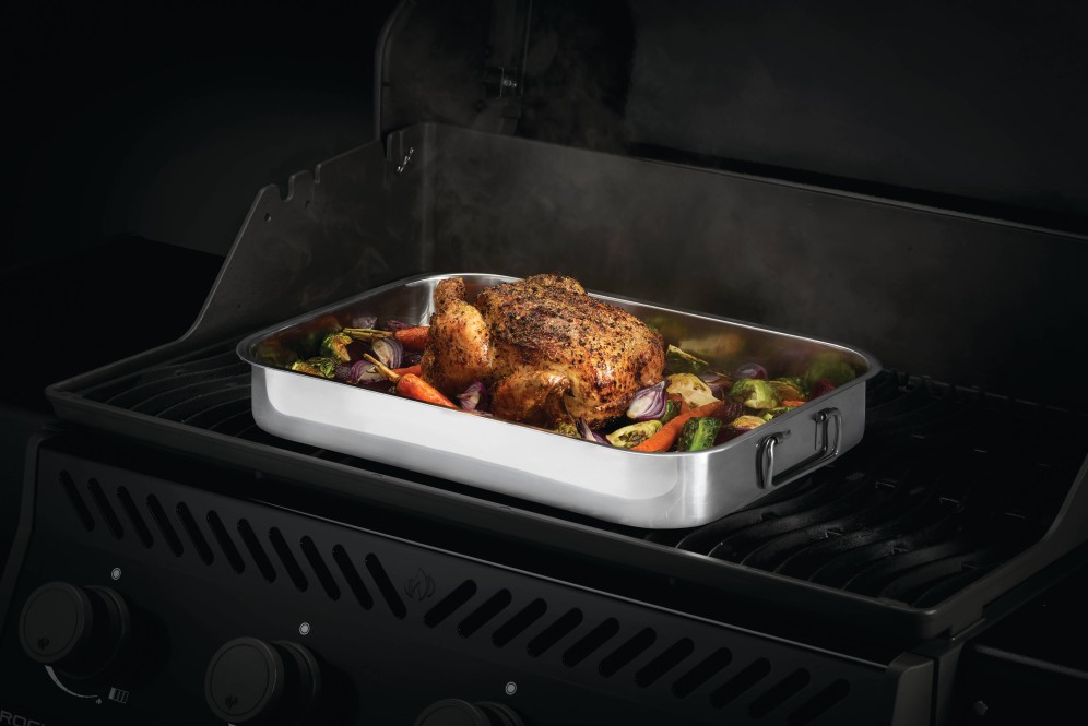 rvs braadslede met omkeerbaar rek