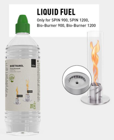 spin bio-ethanol liquid green cap 1l 