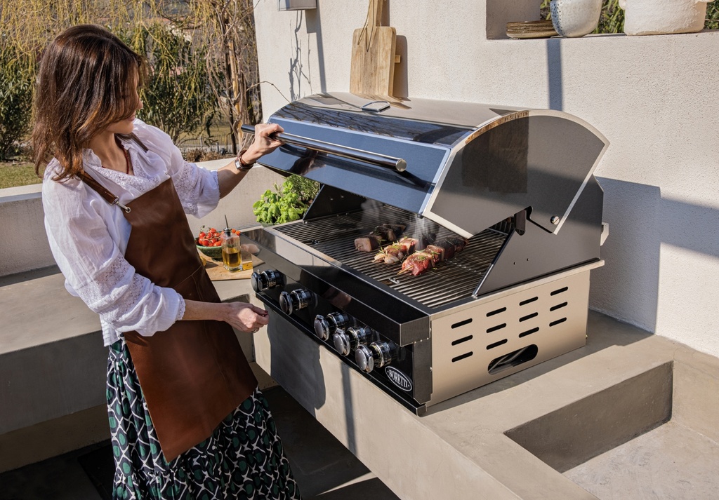 imperatore nero gasbarbecue 4 burners built-in