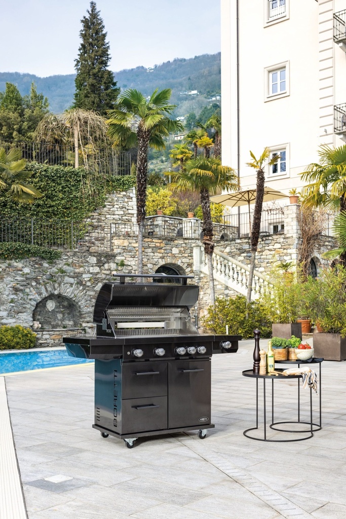 imperatore nero gasbarbecue 4 burners gun metal