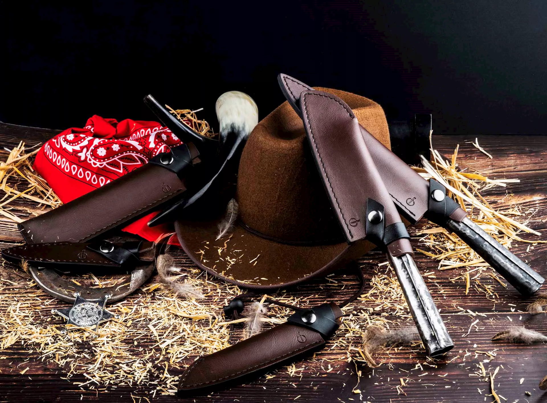 leather lederen hoes vleesmes