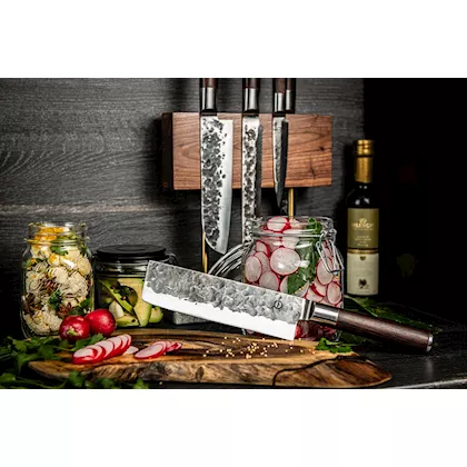 magnetisch messenblok walnoot met voet