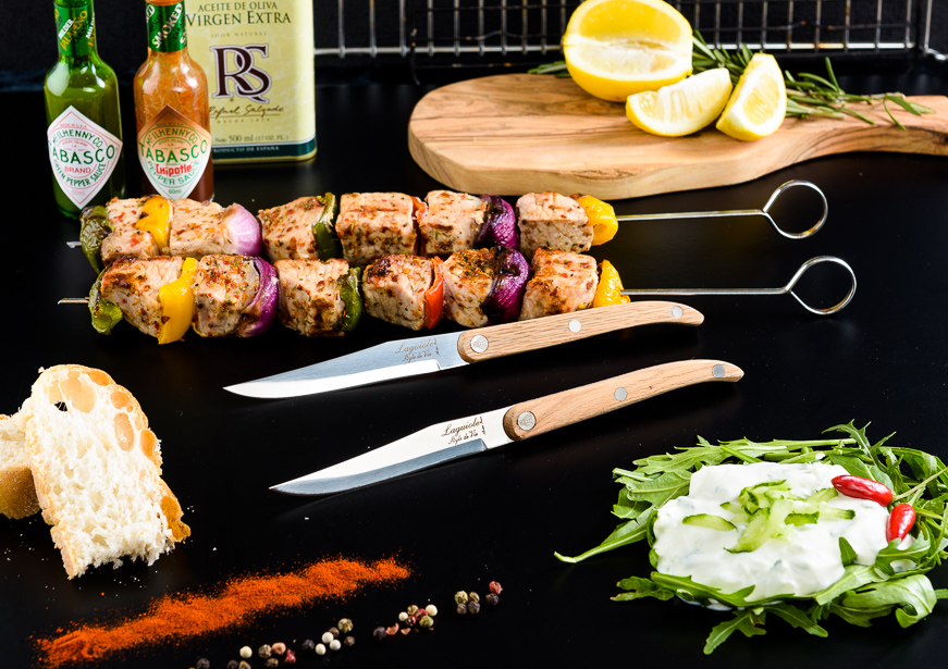 6 steakmessen eik glad lemmet