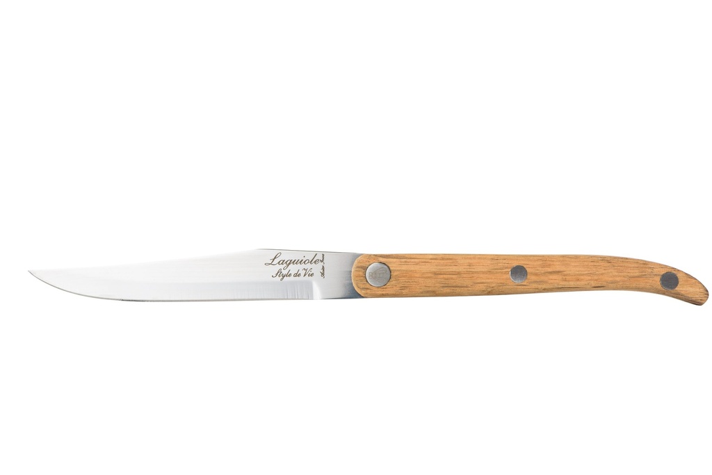 6 steakmessen eik glad lemmet