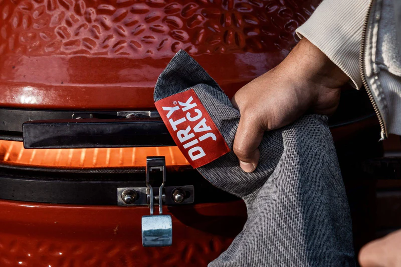 kookdoek charcoal-red label