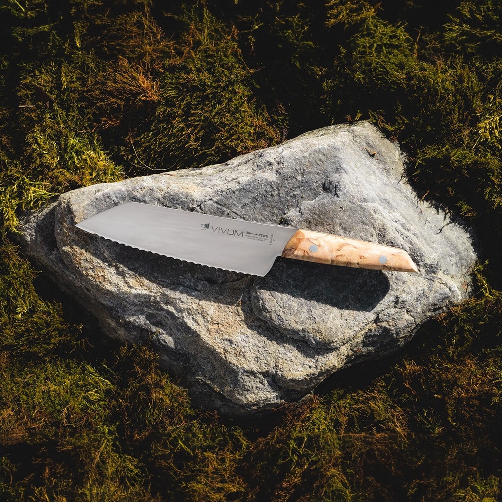 huishoudmes 18 cm vivum houten handvat