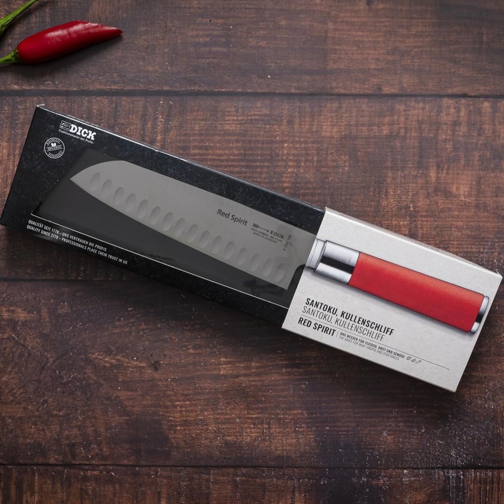 santoku 18 cm kullenschliff red spirit  