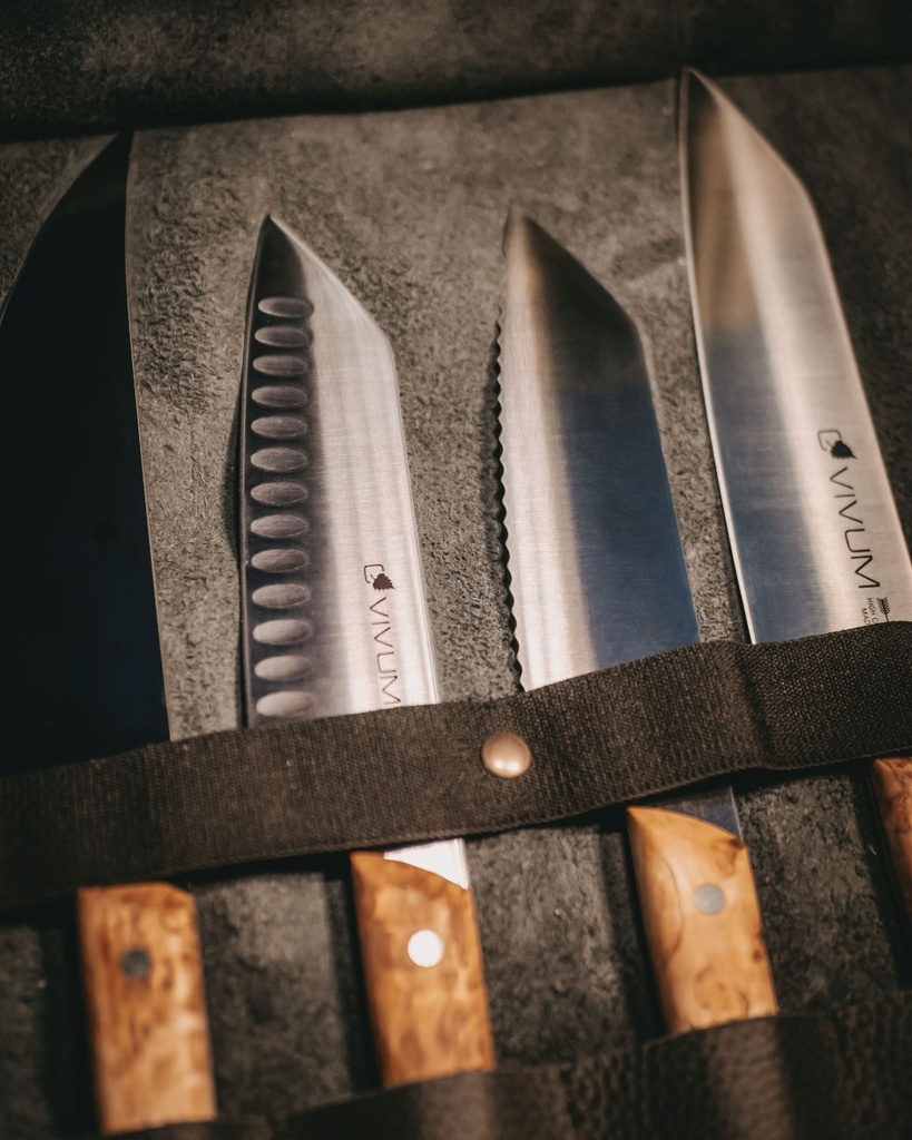 santoku 18 cm vivum houten handvat 