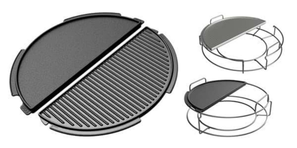 Pitt-Big Green Egg-Halve gietijzeren bakplaat L-3