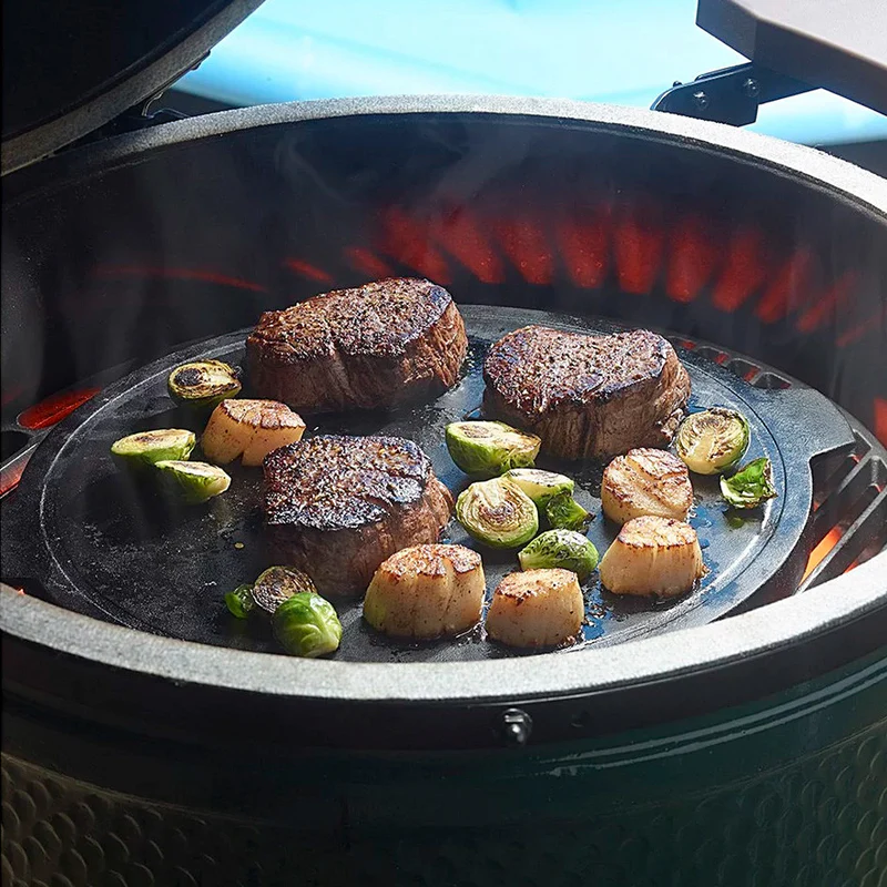 Pitt-Big Green Egg-Gietijzeren grillplaat L 35 cm-2