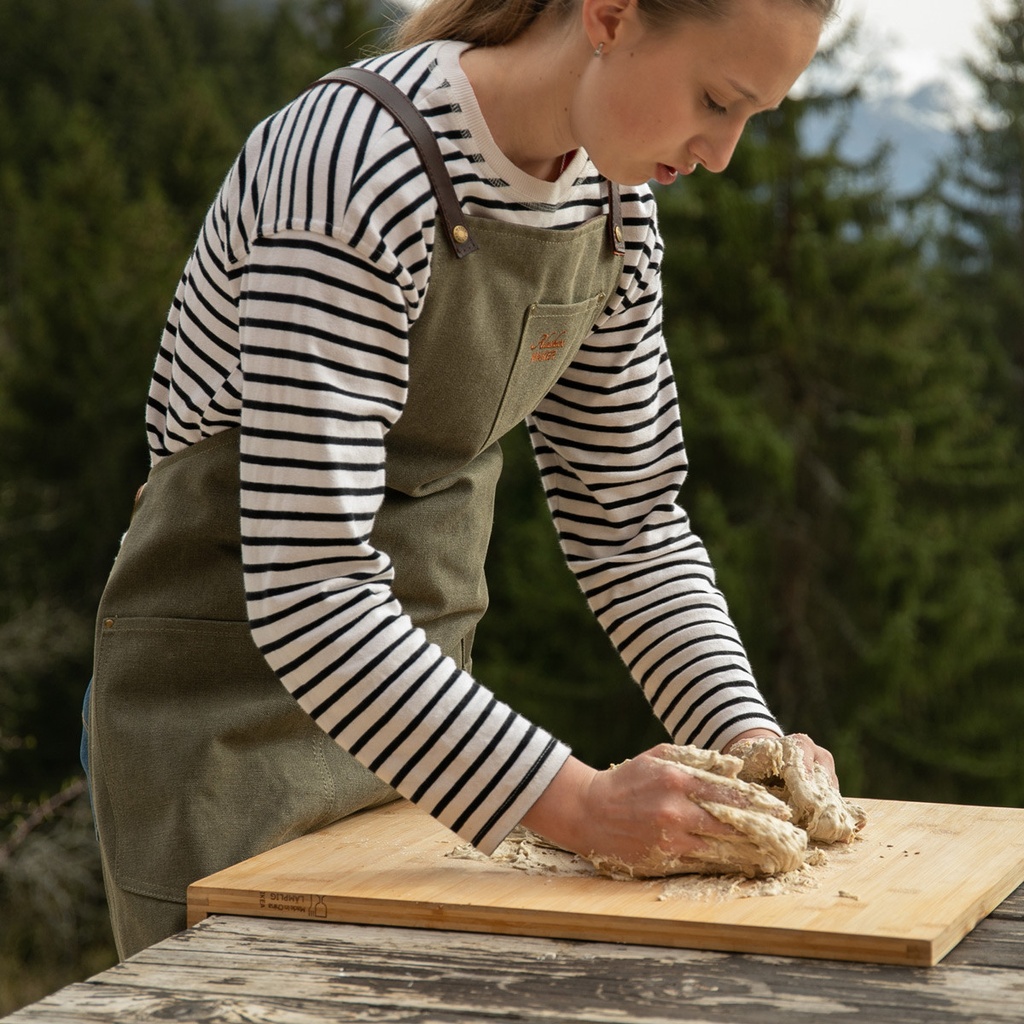 schort n°325 stonewashed - olijfgroen