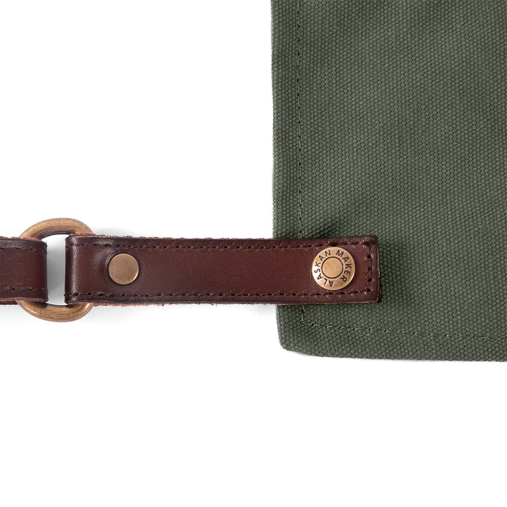 schort n°325 stonewashed - olijfgroen