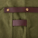 schort n°547 gewaxt canvas en leder - olijfgroen