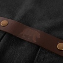 schort n°547 gewaxt canvas en leder - zwart