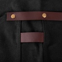 schort n°547 gewaxt canvas en leder - zwart