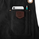 schort n°547 gewaxt canvas en leder - zwart