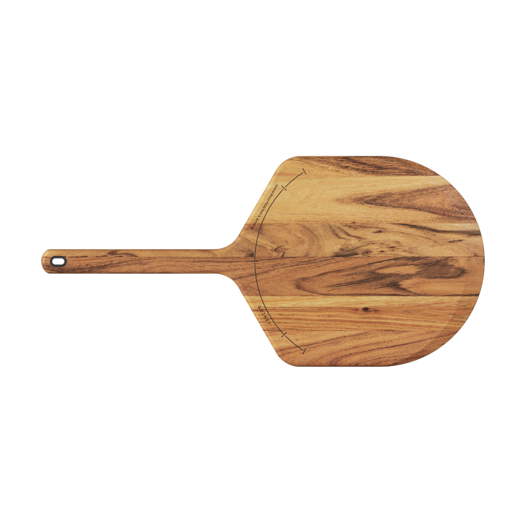 acacia wood pizza peel & server M 12''
