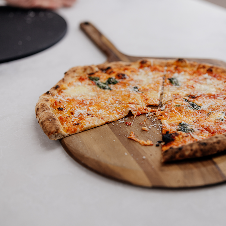 acacia wood pizza peel & server M 12''