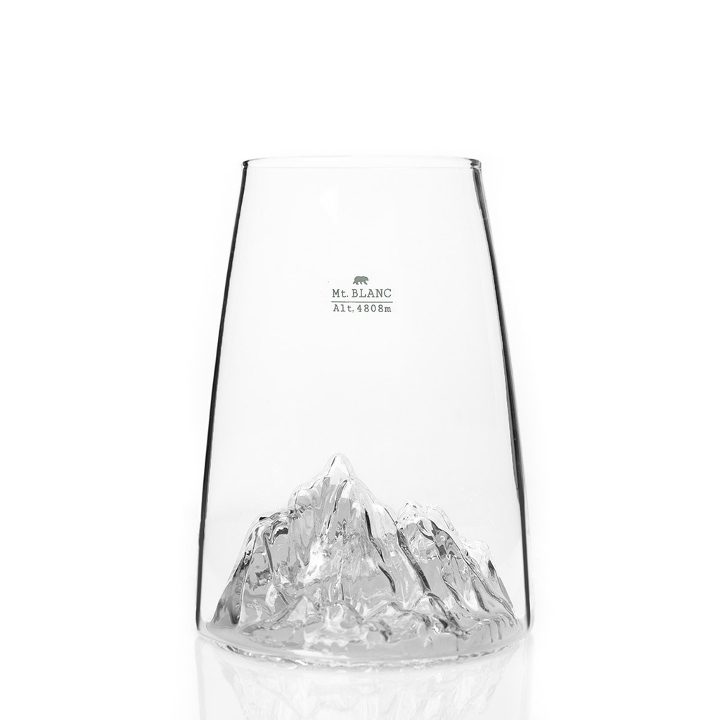 design glas topographic- Mont Blanc