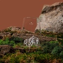 design glas topographic- Mont Blanc