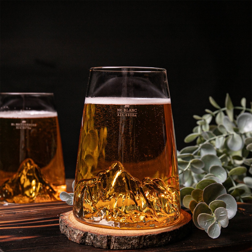 design glas topographic- Mont Blanc