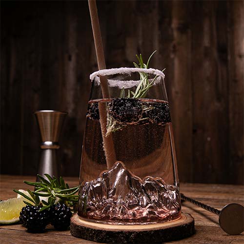 design glas topographic- Mont Blanc