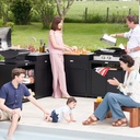 meubel afgerond rechts 80 x 55 cm, zwart 