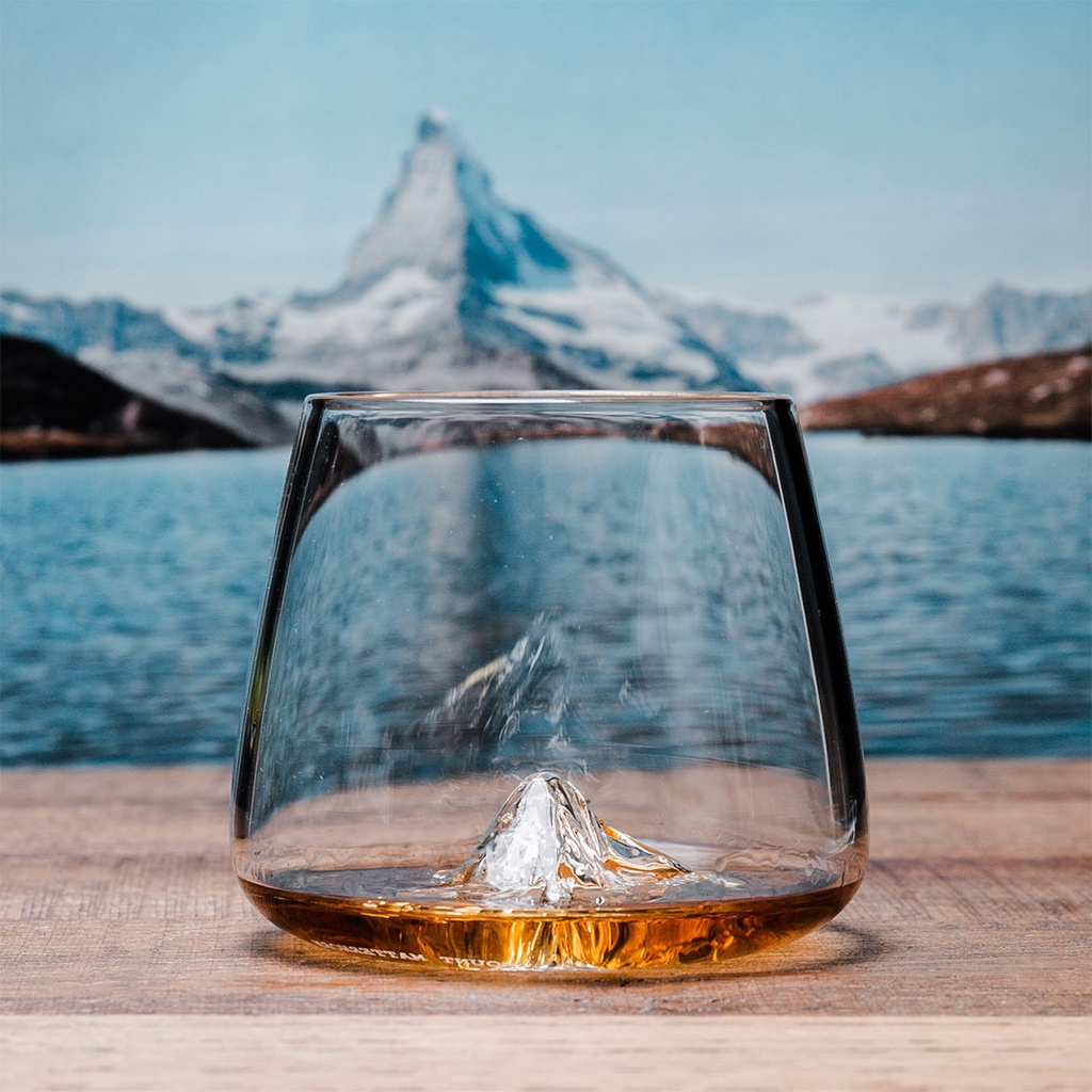 set van 2 topofraphic glazen - Canyon & Matterhorn