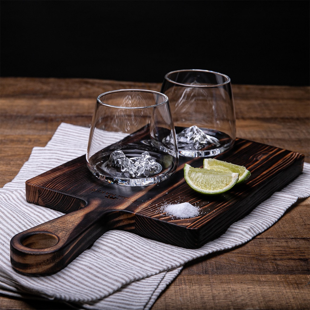 set van 2 topofraphic glazen - Canyon & Matterhorn