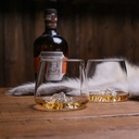 set van 2 topographic glazen - Moutn Everest & Mont Blanc