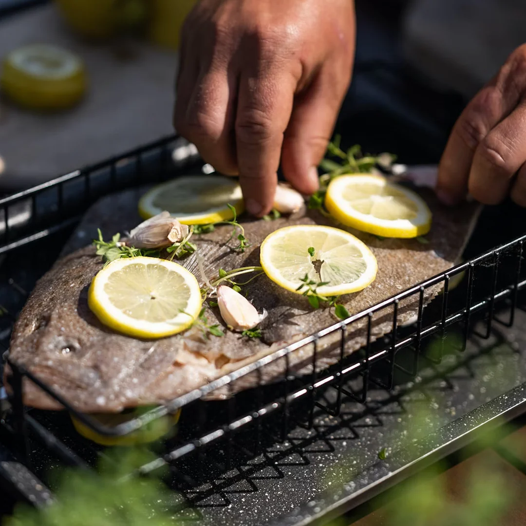 Pitt-Big Green Egg-Flat basket voor rotisserie-4